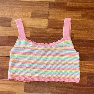 Size Small but fits like a Medium or maybe even a Large